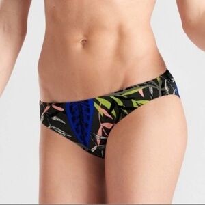 Athleta NEW Midnight Palm Mid-Rise Bikini Bottom